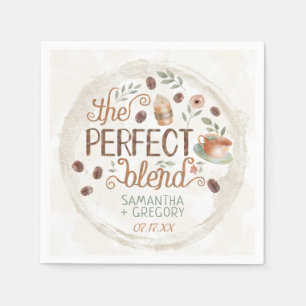 Coffee Bridal Wedding Shower The Perfect Blend Napkin