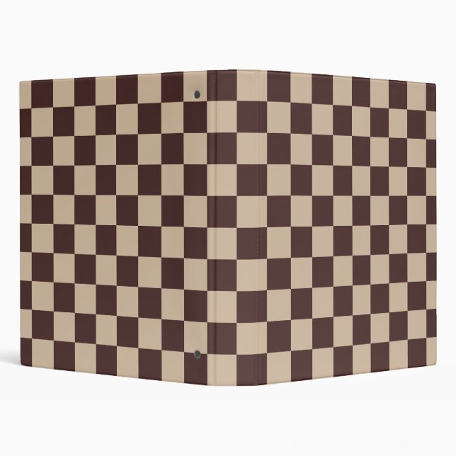 Coffee Brown Chequerboard Binder (Background)