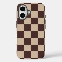 Coffee Brown Chequerboard