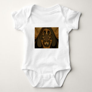 Coffee Brown Fluid Kaleidoscope Art Print Baby Bodysuit