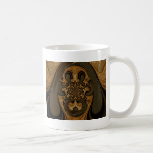 Coffee Brown Fluid Kaleidoscope Art Print Coffee Mug