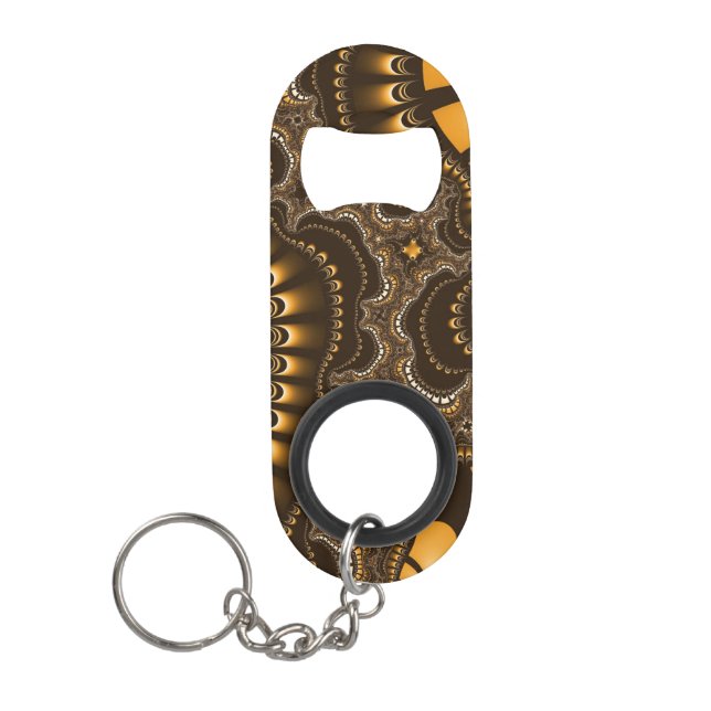 Coffee Brown Remix Keychain Bottle Opener (Front)