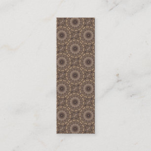 Coffee Brown Repeating Pattern Mini Business Card