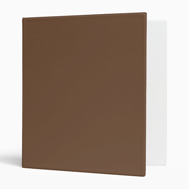 Coffee Brown Solid Colour  Binder (Front/Inside)