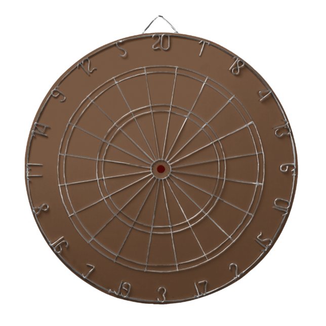 Coffee Brown Solid Colour  Dartboard (Front)