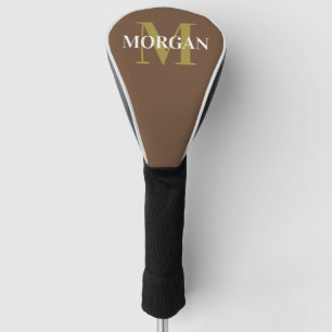 Coffee Brown Solid Colour Golf Head Cover