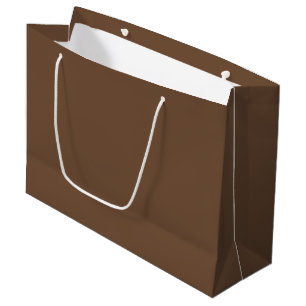 Coffee Brown Solid Colour  Large Gift Bag