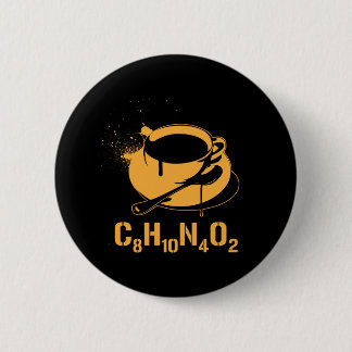 Coffee C8H10N4O2 2 Inch Round Button