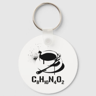 Coffee C8H10N4O2 Keychain