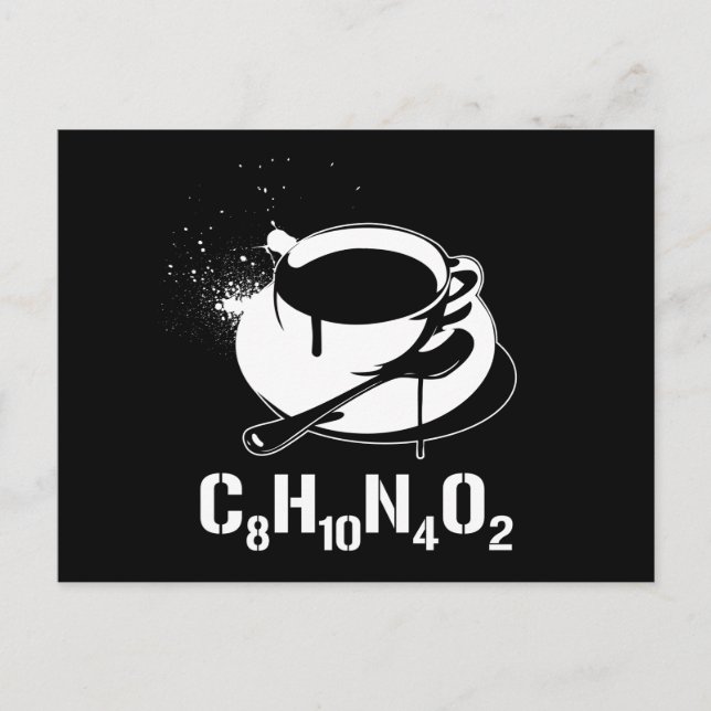 Coffee C8H10N4O2 Postcard (Front)