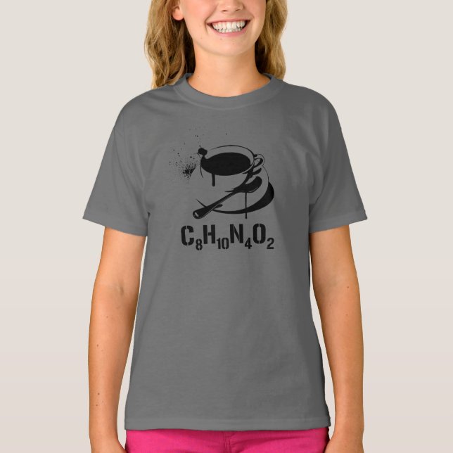 Coffee C8H10N4O2 T-Shirt (Front)