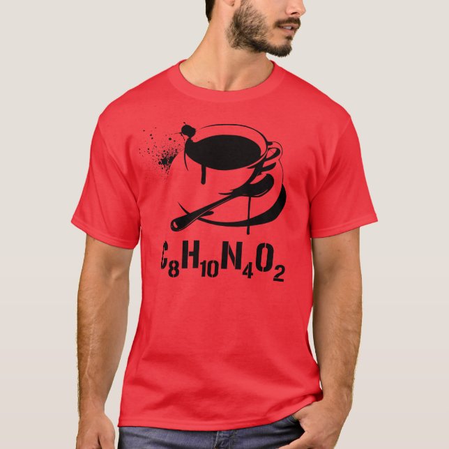 Coffee C8H10N4O2 T-Shirt (Front)
