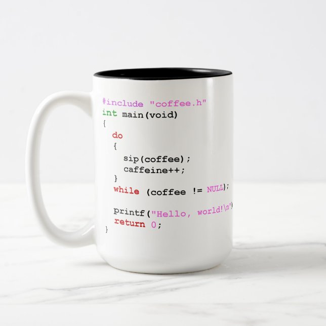 Coffee.c Two-Tone Coffee Mug (Left)