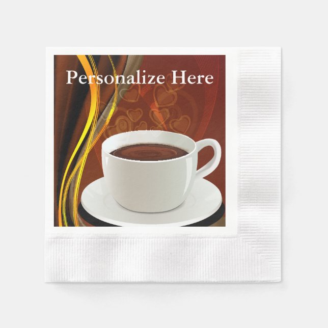 Coffee Cafe Art Napkin (Front)