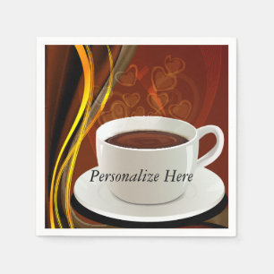 Coffee Cafe Art Napkin