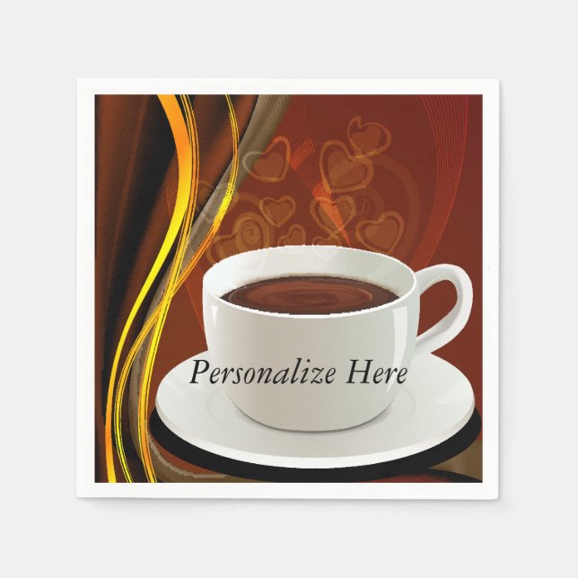 Coffee Cafe Art Napkin (Front)