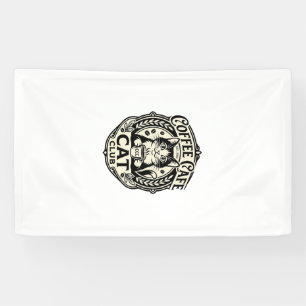 Coffee Cafe Cat Funny Cat Graphic - Coffee Cafe Ca Banner