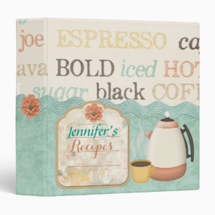 Coffee Cafe Recipe Binder