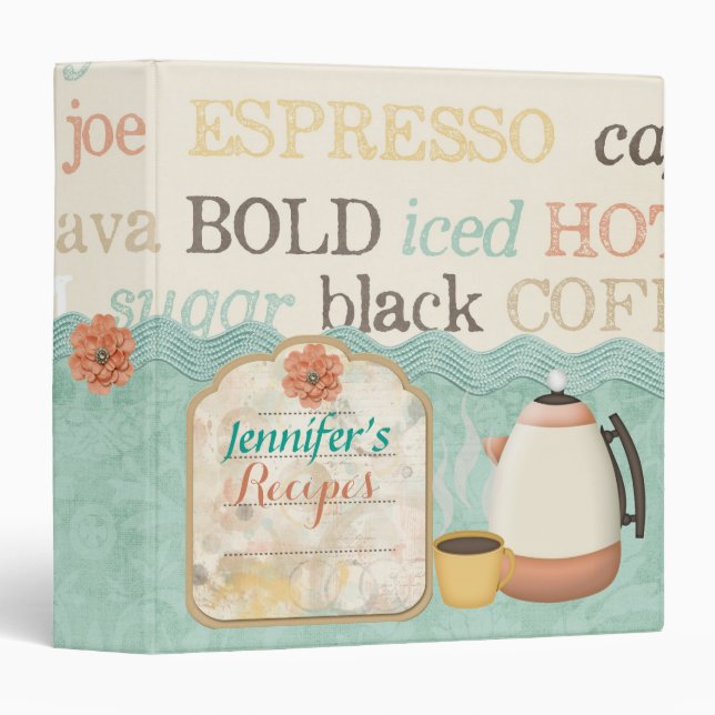 Coffee Cafe Recipe Binder (Front/Spine)