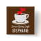 Coffee Café Shop Custom Employee Name Badge