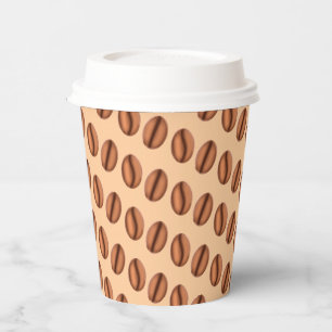 Coffee Caffeine Beans Paper Cups