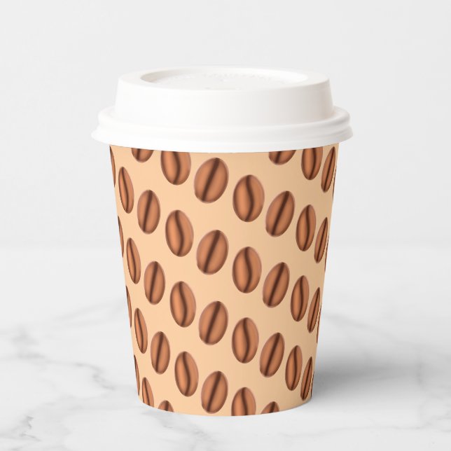 Coffee Caffeine Beans Paper Cups (Left)