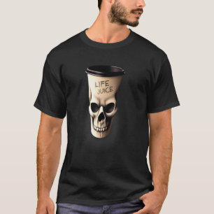 Coffee Caffeine Halloween Cup Skull Death Café T-Shirt