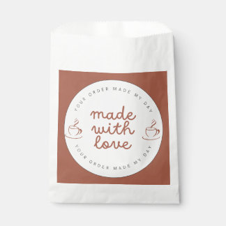 Coffee & Cake Shop Brown Favour Bag