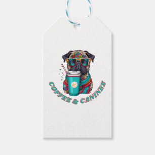 Coffee & Canines T-Shirt - For Dog Loving Coffee Gift Tags