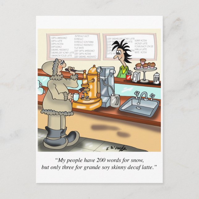 Coffee Cartoon 9391 Postcard (Front)