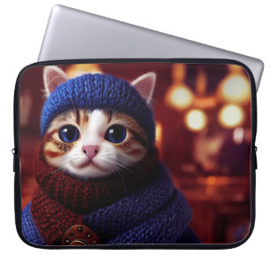 COFFEE CAT ART LAPTOP SLEEVE