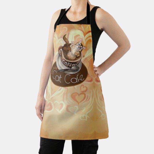 Coffee Cat Cafe Apron (Insitu)