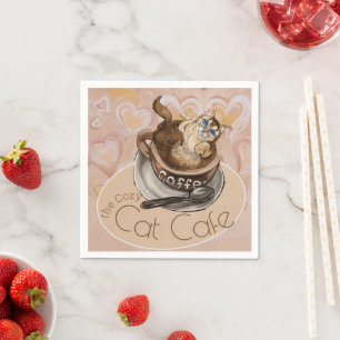 Coffee Cat Cafe   Napkin