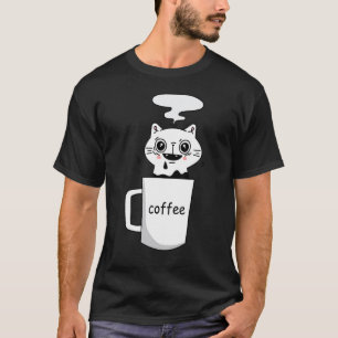 Coffee Cat Coffeine Kitten Cappuccino T-Shirt
