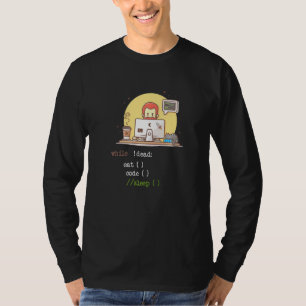 Coffee Cat It Program Code Programmer Coder Comput T-Shirt