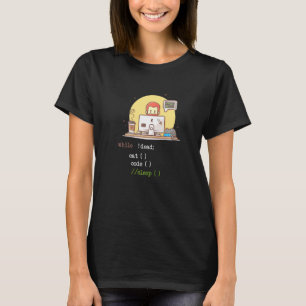 Coffee Cat It Program Code Programmer Coder Comput T-Shirt