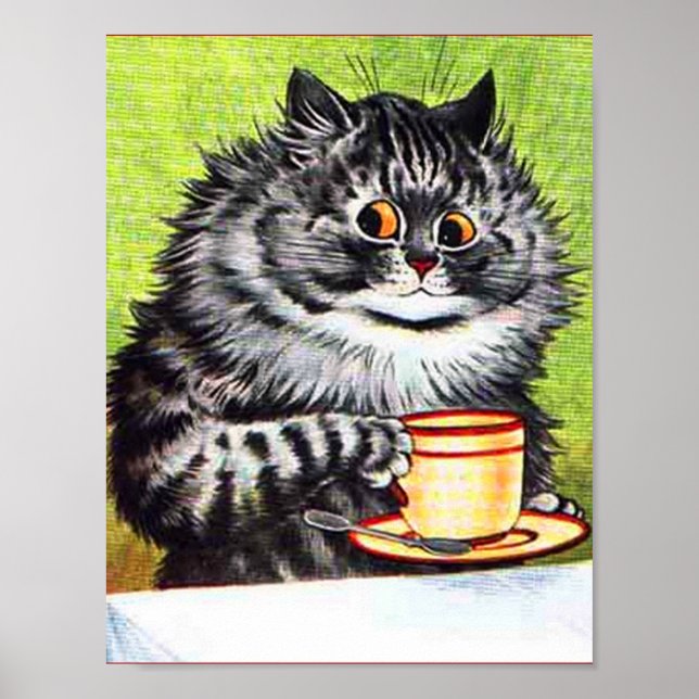 COFFEE CAT LOUIS WAIN POSTER (Front)