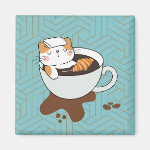 Coffee Cat Magnet