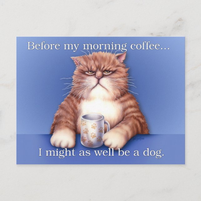 Coffee Cat Postcard (Front)