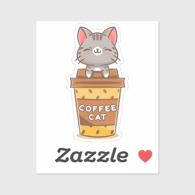 Coffee Cat Sticker (Sheet)
