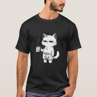 Coffee Cat T-shirt – For Coffee and Cat Lovers