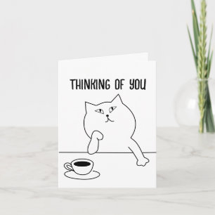 COFFEE CAT, THINKING OF YOU, NOTECARDS