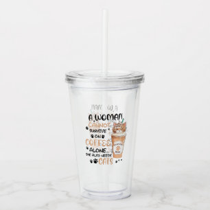 Coffee & Cats – Cute Kawaii Art Acrylic Tumbler