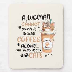 Coffee & Cats – Cute Kawaii Art Mouse Pad