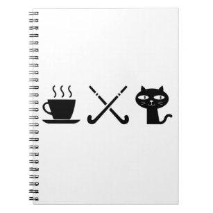 Coffee. Cats. Hockey. Notebook