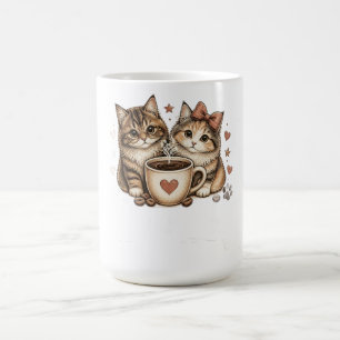Coffee Cats No Small Talk Funny Cat Quote Mug