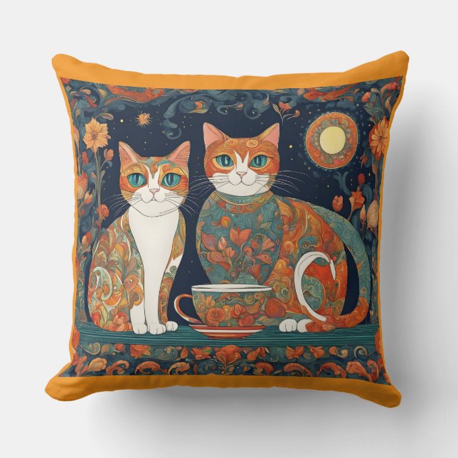 coffee cats pillow (Front)