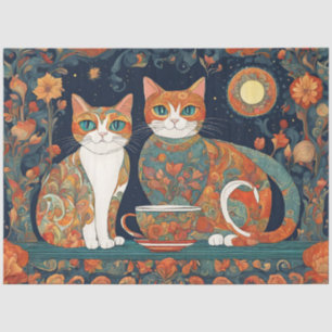 coffee cats tissue paper