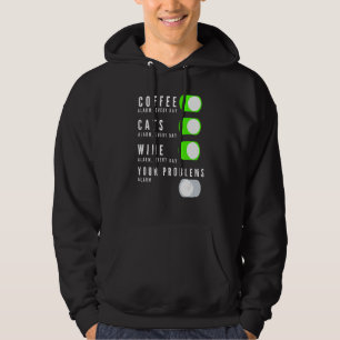 Coffee Cats Wine Your Problems Hoodie