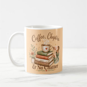Coffee, Chapters & No Chatter Bookish Introvert Coffee Mug
